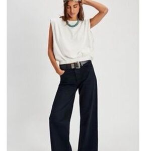 Agolde Black Denim Jeans with Branded Waist Label